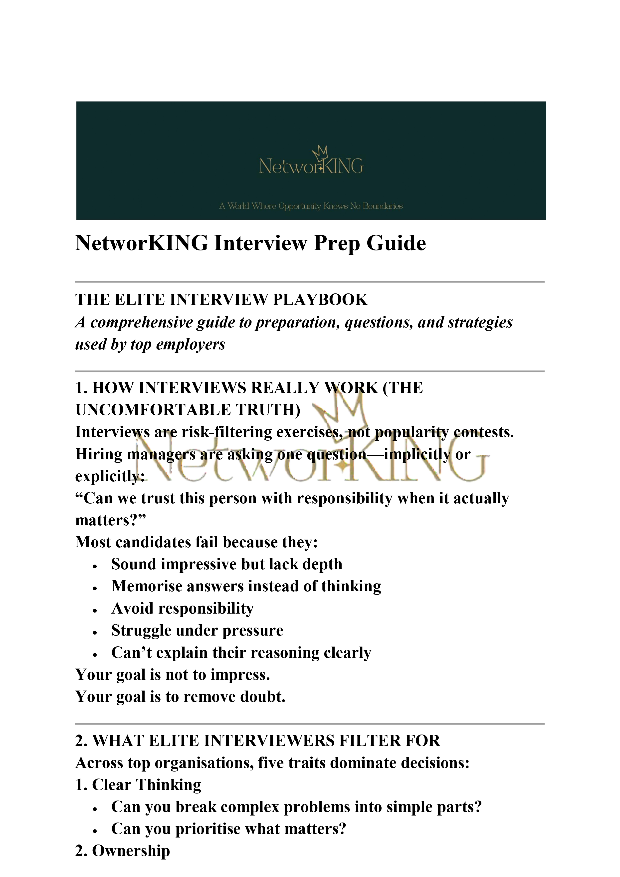 Interview Guide Preview